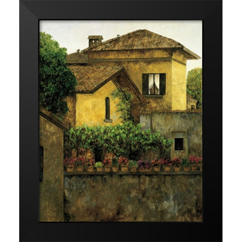 Golden Villa Black Modern Wood Framed Art Print by Masdeu, Montserrat