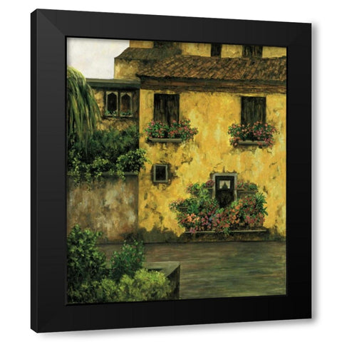 Summer Villa Black Modern Wood Framed Art Print by Masdeu, Montserrat