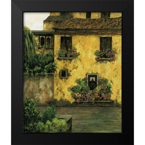 Summer Villa Black Modern Wood Framed Art Print by Masdeu, Montserrat