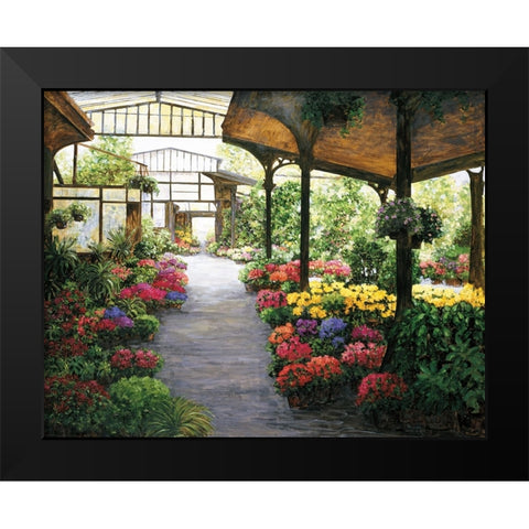 Paris Flower Market I Black Modern Wood Framed Art Print by Masdeu, Montserrat