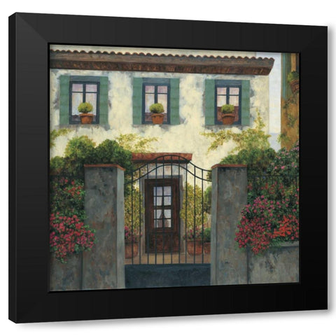 Three Windows Black Modern Wood Framed Art Print with Double Matting by Masdeu, Montserrat