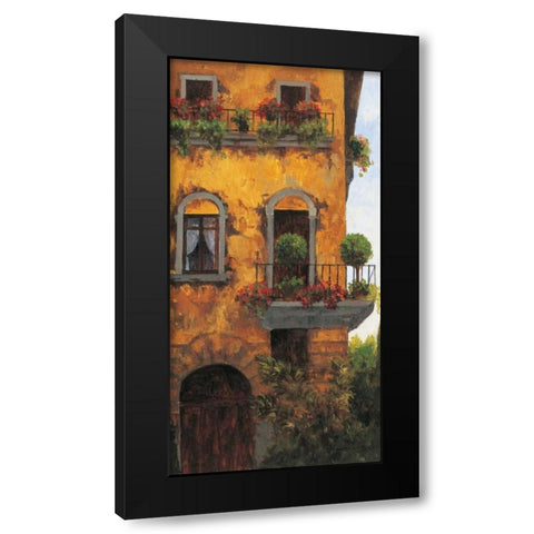 Verona Balcony II Black Modern Wood Framed Art Print by Masdeu, Montserrat