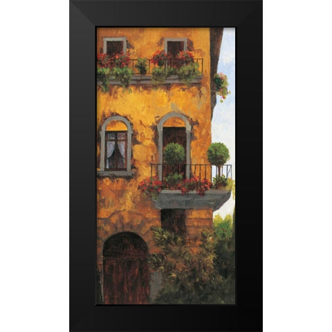 Verona Balcony II Black Modern Wood Framed Art Print by Masdeu, Montserrat