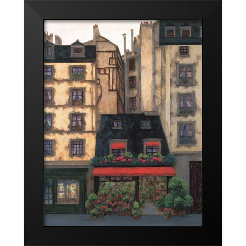Flowers on the Boulevard I Black Modern Wood Framed Art Print by Masdeu, Montserrat