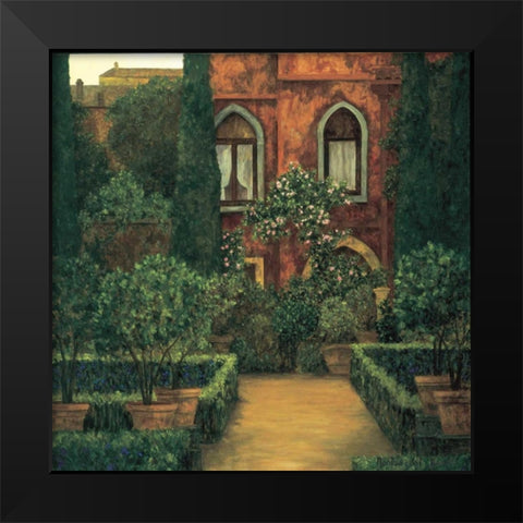Jardin Verona Black Modern Wood Framed Art Print by Masdeu, Montserrat