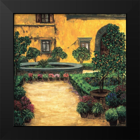 Jardin Toscana Black Modern Wood Framed Art Print by Masdeu, Montserrat