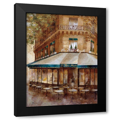 Cafe de Paris I Black Modern Wood Framed Art Print with Double Matting by Martin, Noemi