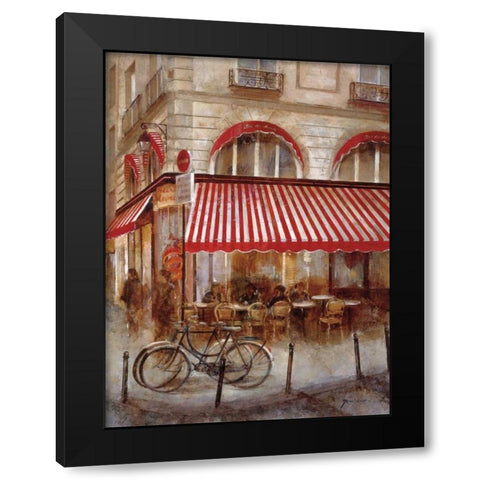 Cafe de Paris II Black Modern Wood Framed Art Print with Double Matting by Martin, Noemi