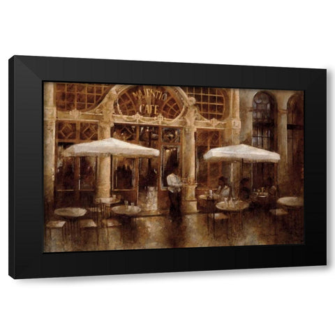 Majestic Cafe Black Modern Wood Framed Art Print by Martin, Noemi
