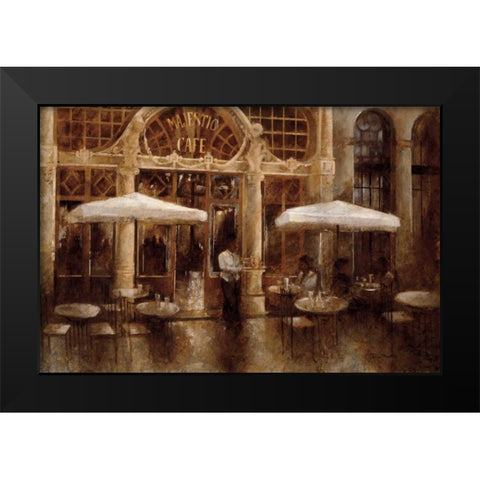 Majestic Cafe Black Modern Wood Framed Art Print by Martin, Noemi