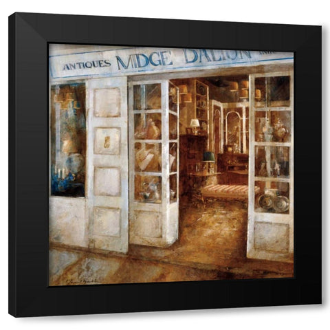 Antiques Black Modern Wood Framed Art Print with Double Matting by Martin, Noemi