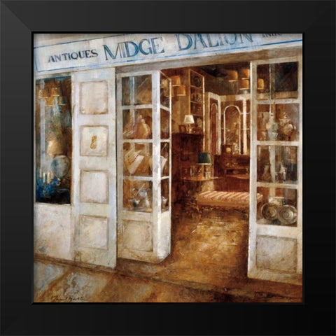 Antiques Black Modern Wood Framed Art Print by Martin, Noemi