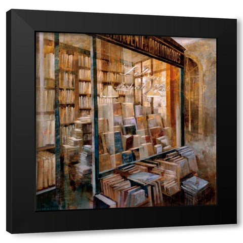 Librairie Black Modern Wood Framed Art Print with Double Matting by Martin, Noemi
