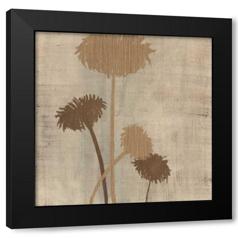 Linen II Black Modern Wood Framed Art Print by MAJA