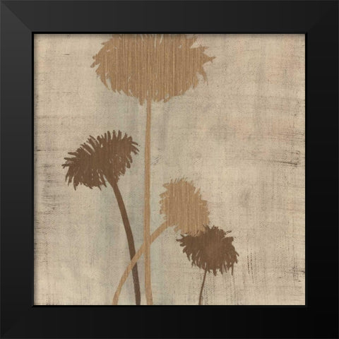 Linen II Black Modern Wood Framed Art Print by MAJA