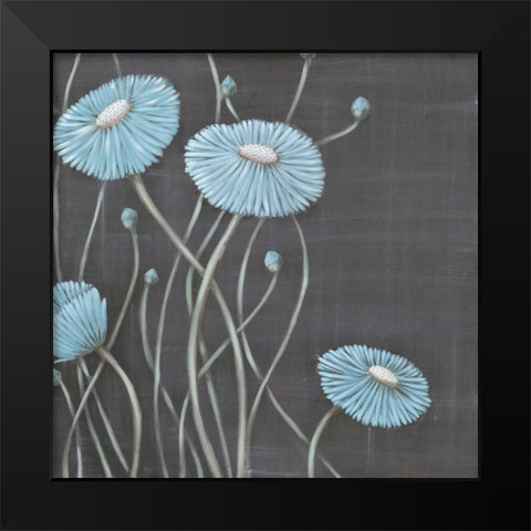 Springing Blossoms II Black Modern Wood Framed Art Print by MAJA
