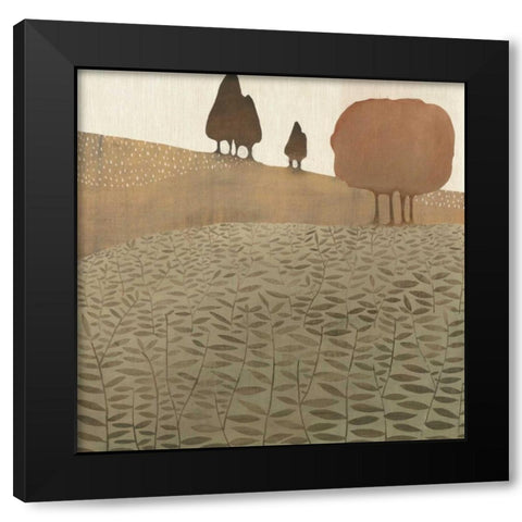 Atop the Hill Black Modern Wood Framed Art Print by MAJA