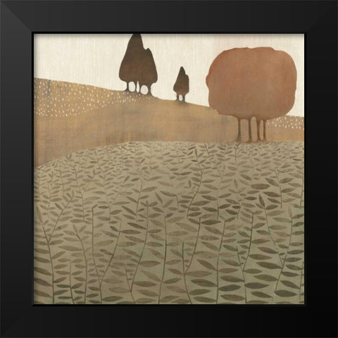 Atop the Hill Black Modern Wood Framed Art Print by MAJA