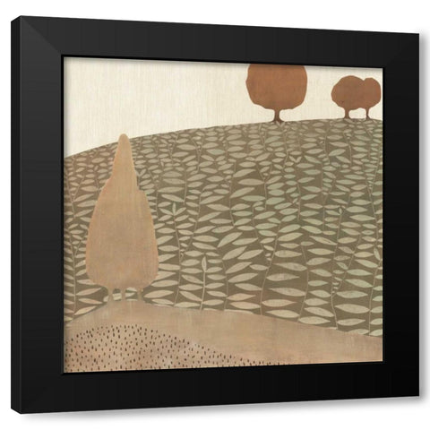 Over the Hill Black Modern Wood Framed Art Print by MAJA