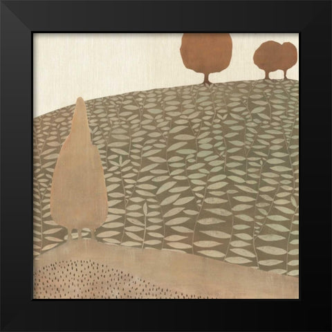 Over the Hill Black Modern Wood Framed Art Print by MAJA