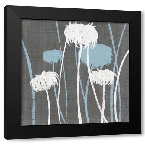 Textile II Black Modern Wood Framed Art Print by MAJA
