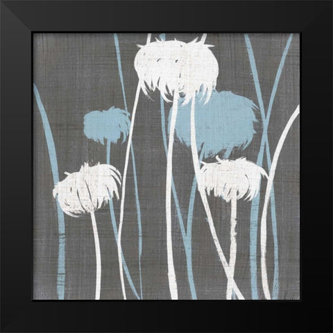 Textile II Black Modern Wood Framed Art Print by MAJA