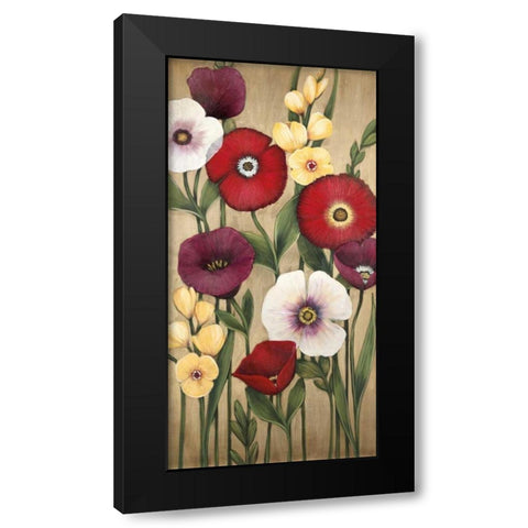 Jardin Dore Black Modern Wood Framed Art Print by MAJA