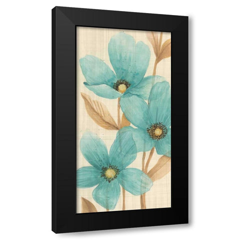 Waterflowers II Black Modern Wood Framed Art Print with Double Matting by MAJA
