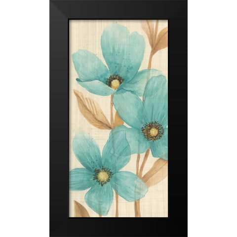 Waterflowers II Black Modern Wood Framed Art Print by MAJA