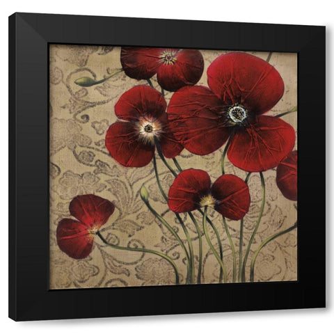 Velvet Dance I Black Modern Wood Framed Art Print by MAJA