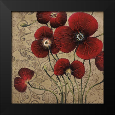 Velvet Dance I Black Modern Wood Framed Art Print by MAJA