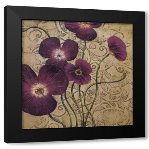 Velvet Dance II Black Modern Wood Framed Art Print with Double Matting by MAJA