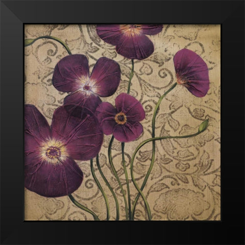 Velvet Dance II Black Modern Wood Framed Art Print by MAJA