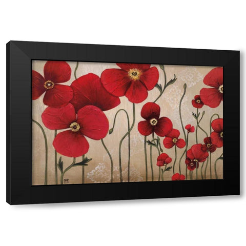 Demioselles Prise Black Modern Wood Framed Art Print with Double Matting by MAJA