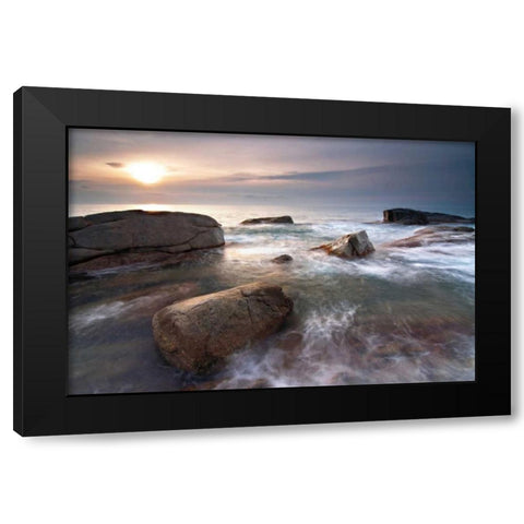 Sea Dreams Black Modern Wood Framed Art Print with Double Matting by Mora, Sergi