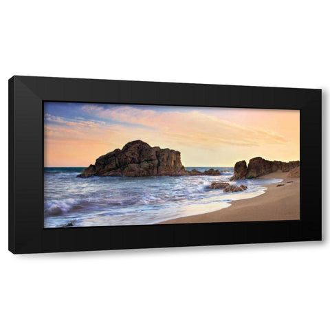 Warm Light Black Modern Wood Framed Art Print with Double Matting by Mora, Sergi