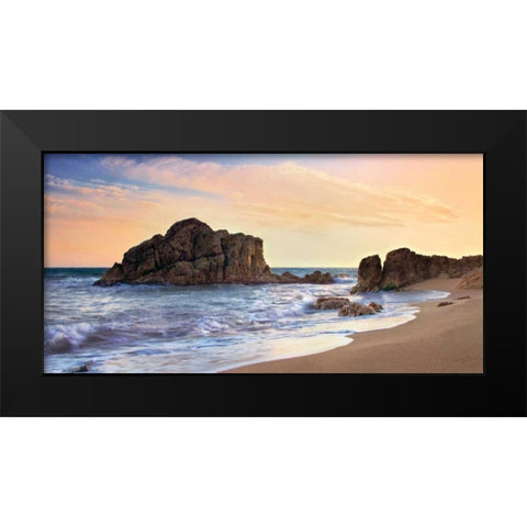Warm Light Black Modern Wood Framed Art Print by Mora, Sergi