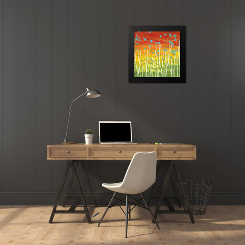 Spring View Black Modern Wood Framed Art Print by Nichtberger, Liz