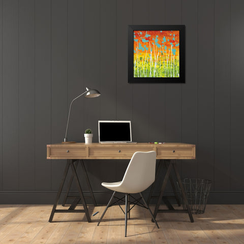 Garden Loveliness Black Modern Wood Framed Art Print by Nichtberger, Liz