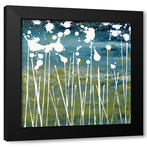 Midnight Blue Black Modern Wood Framed Art Print by Nichtberger, Liz