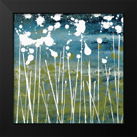 Midnight Blue Black Modern Wood Framed Art Print by Nichtberger, Liz