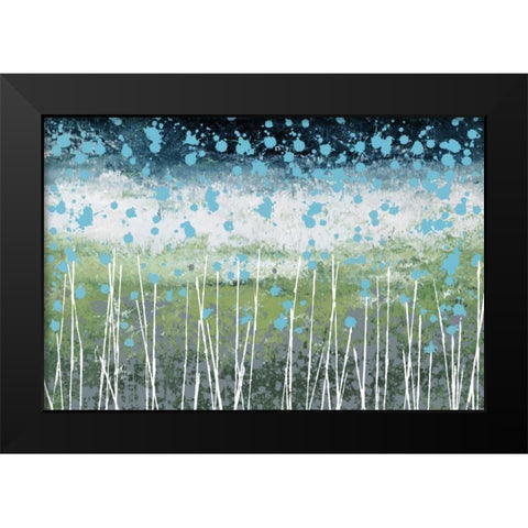 Aqua Splash Black Modern Wood Framed Art Print by Nichtberger, Liz