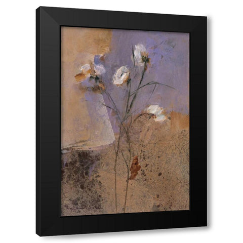 Flowers of June Series I Black Modern Wood Framed Art Print with Double Matting by Nicolau, Miquela