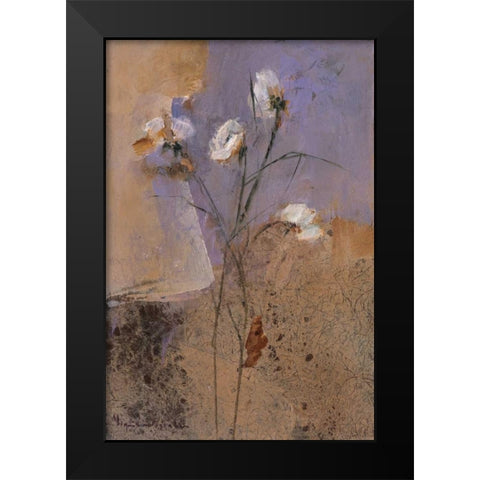 Flowers of June Series I Black Modern Wood Framed Art Print by Nicolau, Miquela