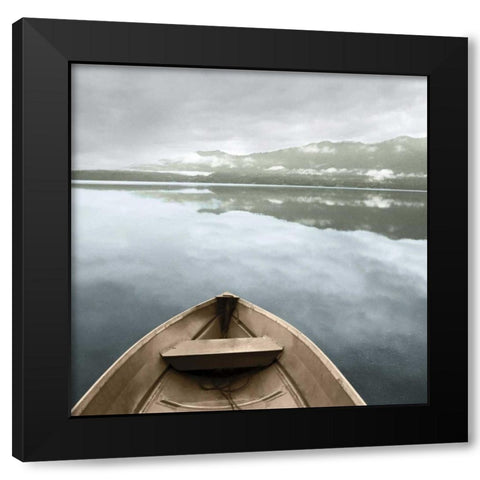 Lake Quinault Black Modern Wood Framed Art Print with Double Matting by Nagler, Monte