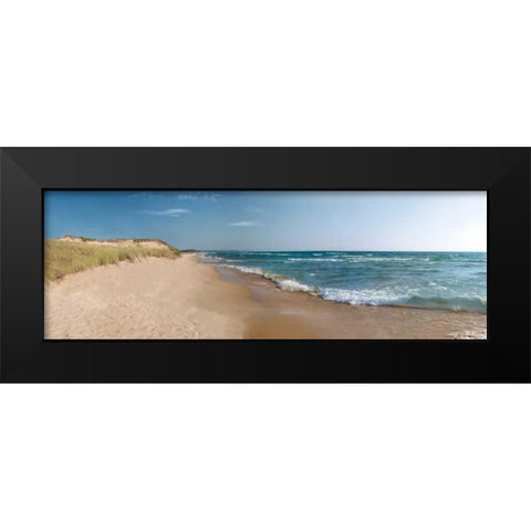 The Sand and the Sea Black Modern Wood Framed Art Print by Nagler, Monte