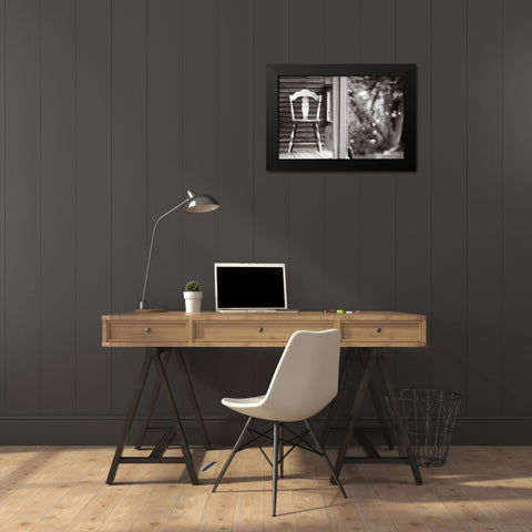 Americana Black Modern Wood Framed Art Print by OMara, James