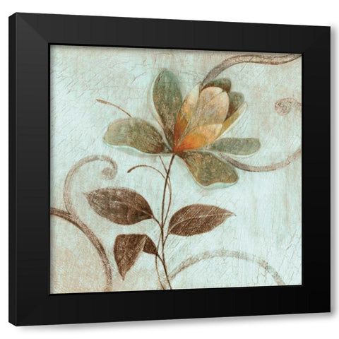 Floral Souvenir 1 Black Modern Wood Framed Art Print with Double Matting by OKRE