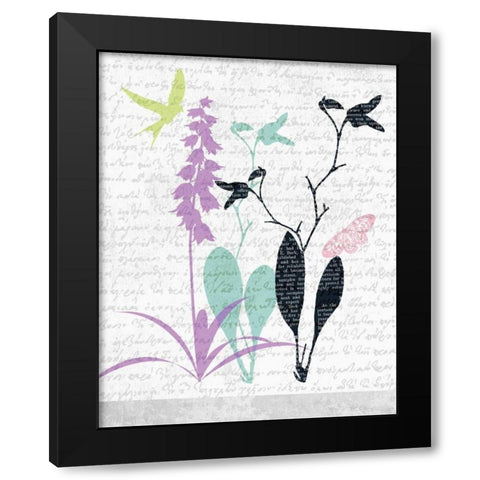 Poems II Black Modern Wood Framed Art Print by OKRE