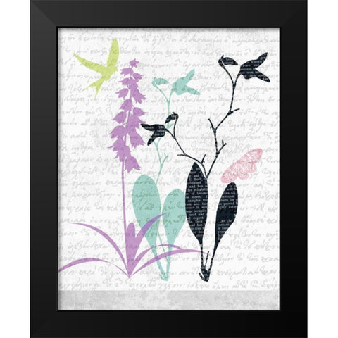 Poems II Black Modern Wood Framed Art Print by OKRE